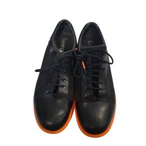 Camper Shoes Mens 45 US 12 Black Pelotas Sneakers Leather Lace-Up Comfort